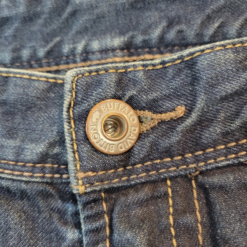 Buffalo David Bitton | Mens Slim Straight Dark Wash Jeans - Picture 9 of 9